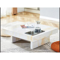 MR A modern and practical coffee table made of MDF material with black patterns. WQLY322-W1151119879