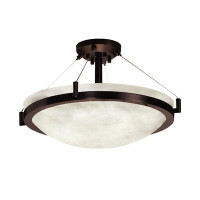 Wildon Home® Wisby Clouds Collection - Ring Family 6 - Light 39'' Simple Bowl LED Semi Flush Mount