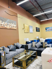 Grey Gold Living Room Furniture Sale!!