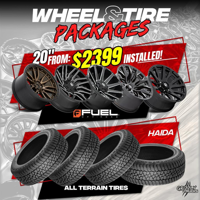 LOWEST PRICES ON FUEL WHEELS! Package Fuels for $2399 only! INSTALLED! Many Styles on Shelf! in Tires & Rims in Edmonton Area