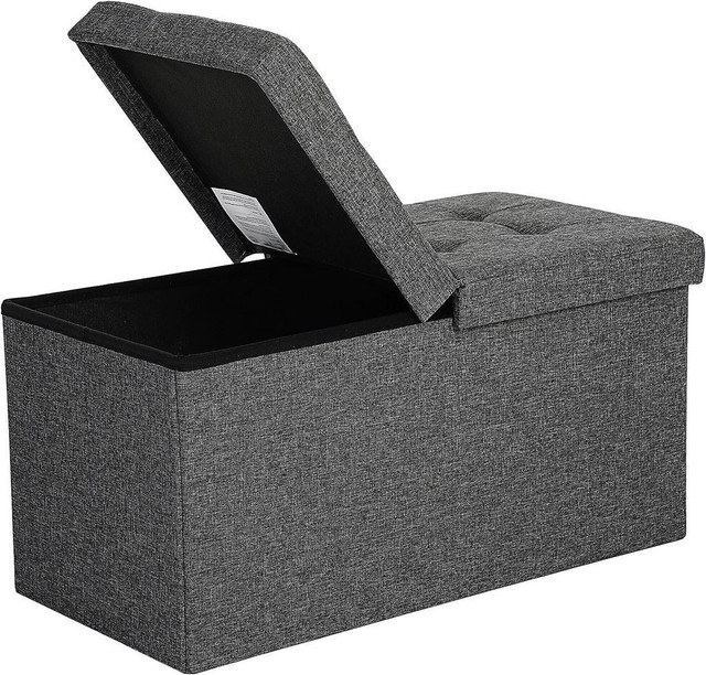 NEW 80L GRAY STORAGE BENCH FOOTREST PADDED SEAT LSF46GYZ in Other in Edmonton