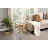 Everly Quinn Everly Quinn Round Coffee Table Set Of 3, End Table Modern Living Room Table With Sintered Stone Top & Stur