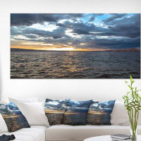 Design Art Beautiful Seascape under Cloudy Sky - Wrapped Canvas Photograph Print