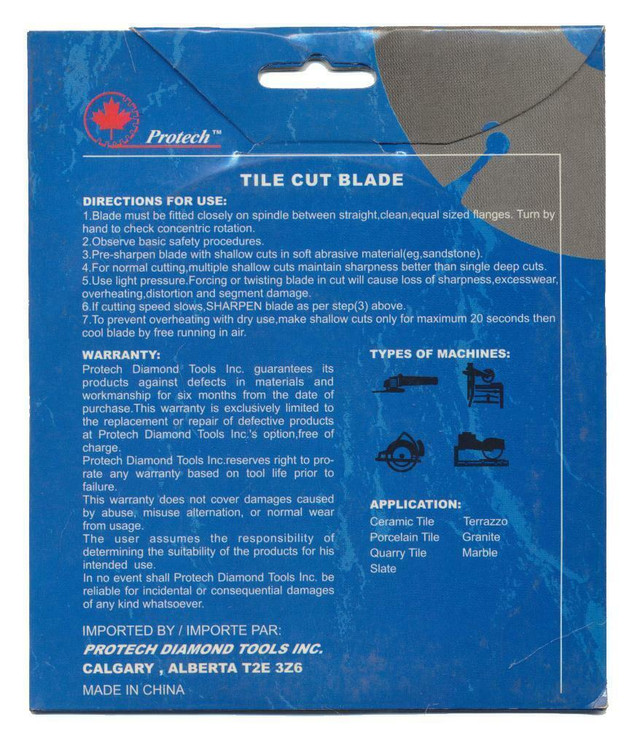 4.5” Continuous Rim Tile  Premium Diamond Blade in Hand Tools in Alberta - Image 4
