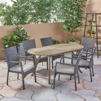 Red Barrel Studio Eliger Outdoor 7 Piece Dining Set with Cushions