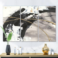 Made in Canada - Mercury Row Glam Painted Arcs I - 3 Piece Wrapped Canvas Painting