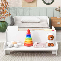 Zoomie Kids Car-Shaped Bed With Bench