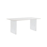 Orren Ellis Modern acrylic rock slab rectangular dining table