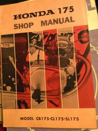 1971 Honda  CB175 CL175 SL175 Shop Manual