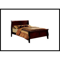 17 Stories Louis Phillipe Solidwood 1Pc Bed Bedroom Sleigh Bed