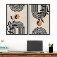 wall26 Geometric Illusion Polygons Forest Plants Abstract Shapes Modern Art Wall Decor Artwork Bohemian