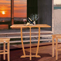Bay Isle Home™ Addilyn Solid Wood Bar Table