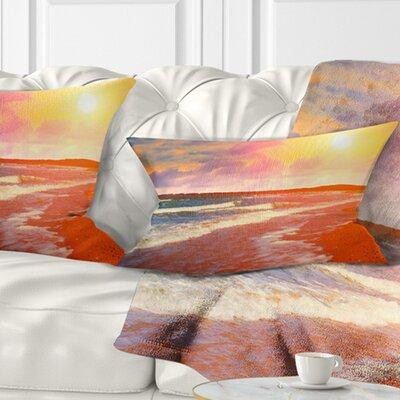 Made in Canada - East Urban Home Beach Desert at Sunset Lumbar Pillow in Bedding