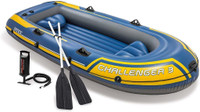 NEW INTEX CHALLENGER INFLATABLE BOAT SET & OARS 68370NP