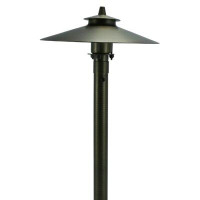 Light to Form Antique Brass Low Voltage Metal Pathway Light