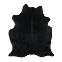 Foundry Select Smiltisfiest NATURAL HAIR ON Cowhide Rug  BLACK