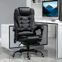 Massage Office Chair 26.4" W x 31.1" D x 47.6" H Black