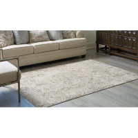 Signature Design by Ashley Rectangle Dudmae Floral Machine Made Area Rug in Beige Green