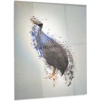 Made in Canada - Design Art 'Guinea Fowl Abstract Design' Graphic Art on Metal