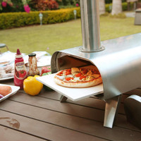 Pizza Ovens Wood Pellet Pizza Oven Wood Fired Pizza Maker Portable Stainless Steel Pizza Grill   FREE Delivery