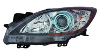 Head Lamp Driver Side Mazda Mazda 3 2012-2013 Halogen (6 Speed With Blue Projector Bezel) Capa , Ma2518143C