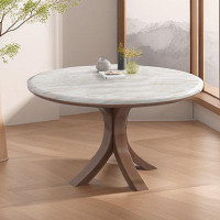 Orren Ellis Modern simple family round dining table with turntable.