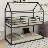 Harper Orchard Bardette Twin over Twin Metal Futon Bunk Bed by Harper Orchard