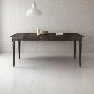 Canora Grey Solid wood dining table rectangular black table