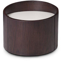 HomeRoots 21" Round Modern Brown Oak Finish End Table
