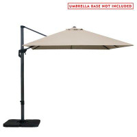 Willa Arlo™ Interiors Hirsch 10 Ft Square Patio Umbrella Offset Cantilever Outdoor Umbrella Aluminum Market Hanging Umbr