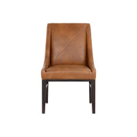 17 Stories Marylaure Wing Back Parsons Chair in Brown