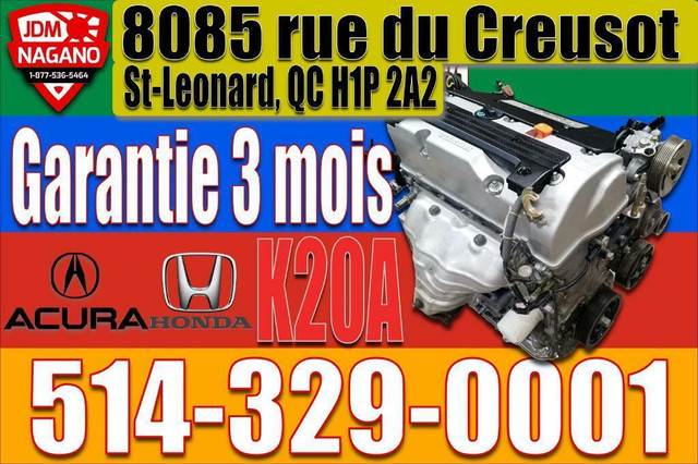 Moteur 2.4 Honda Accord 2003 2004 2005 2006 2007 K24A4, 03 04 05 06 07 Accord Engine 2.4L Motor in Engine & Engine Parts in City of Montréal - Image 2