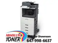$45/mo. LEASE BRAND NEW Lexmark MX810de Monochrome Laser Multifunction b/w Printer Scanner Copier VERY ECONOMICAL 25K