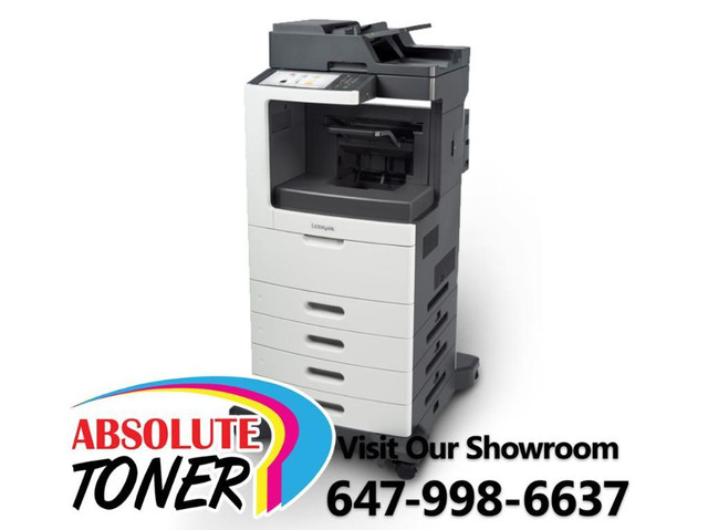 $45/mo. LEASE BRAND NEW Lexmark MX810de Monochrome Laser Multifunction b/w Printer Scanner Copier VERY ECONOMICAL 25K in Printers, Scanners & Fax