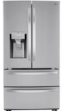 LG LRMXC2206S 36 22 cu ft. Smart Counter Depth Double Freezer Refrigerator with Craft Ice