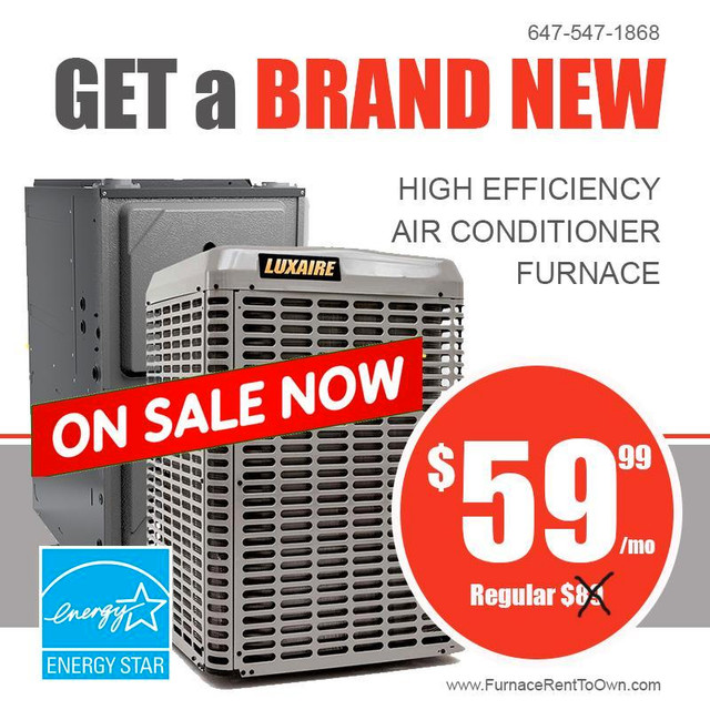 High Efficiency Air Conditioner - Furnace - FREE INSTALLATION - LIFETIME WARRANTY  $0 DOWN in Heating, Cooling & Air in Markham / York Region
