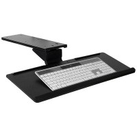 Mount-it Mount-It! Under Desk Keyboard Tray and Mouse Platform with Gel Wrist Pad, 17 inch Space Saving Track