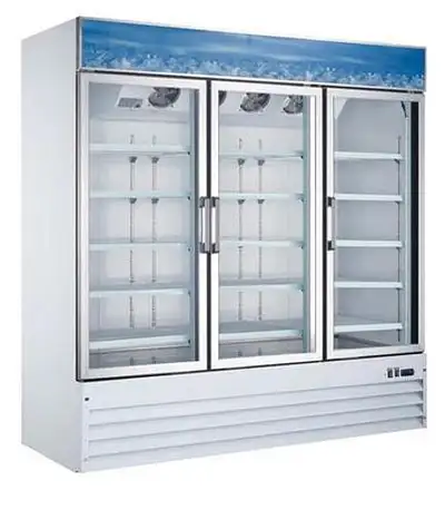 80 3 Door Swing Glass Door Freezer with 52.3 Cu.Ft