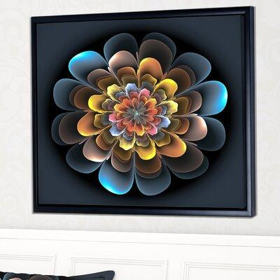East Urban Home 'Fractal Flower Macro Close Up' Floater Frame Graphic Art on Canvas in Home Décor & Accents