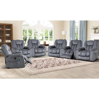 Latitude Run® 40"Wide Power Lift Recliner Chair With Heated Massage System Upholstered Relaxing Chair(Set Of 6)