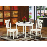 August Grove Kowalsky 3 - Piece Solid Wood Rubberwood Dining Set