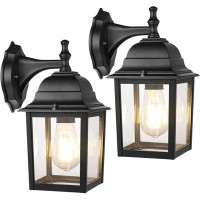 Rubbermaid Outdoor Wall Light Fixture, Exterior Waterproof Wall Lantern, Wall Mount Porch Lights With E26 Base, Outdoor