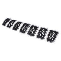 Jeep Cherokee Grille Chrome Frame With Black Insert 7 Piece Set - CH1200415