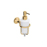 WS Bath Collections Venessia 52904 Ceramic White Soap Dispenser With Holder