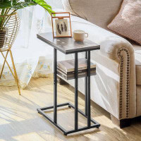 17 Stories 17 Stories C Shaped End Table For Couch And Bed, Side/ Snack Table For Small Spaces, Living Room, Bedroom, Ru