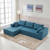Ebern Designs 110" Modular Sectional Living Room Sofa Couch, Upholstered Sleeper Sofa for Living Room