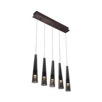 Orren Ellis 5 - Light Unique / Statement Modern Linear LED Chandelier