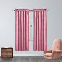 Mercer41 Luxury Velvet Curtains For Bedroom - Room Darkening Soft Rod Pocket Light Blocking Curtain Drapes For Living Ro