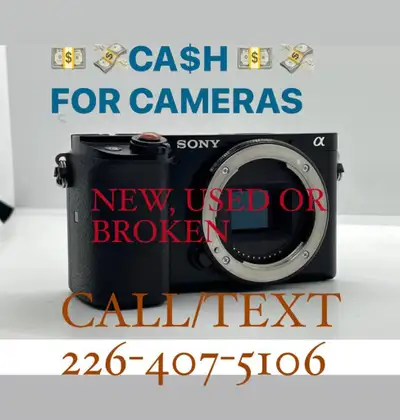 GUARANTEED SAME DAY CASH FOR YOUR NEW,USED OR BROKEN CAMERAS AND ELECTRONICS