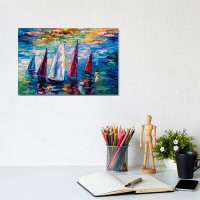 East Urban Home Wind On Sails Abstract by Olena Art - Wrapped Canvas Gallery-Wrapped Canvas Giclée